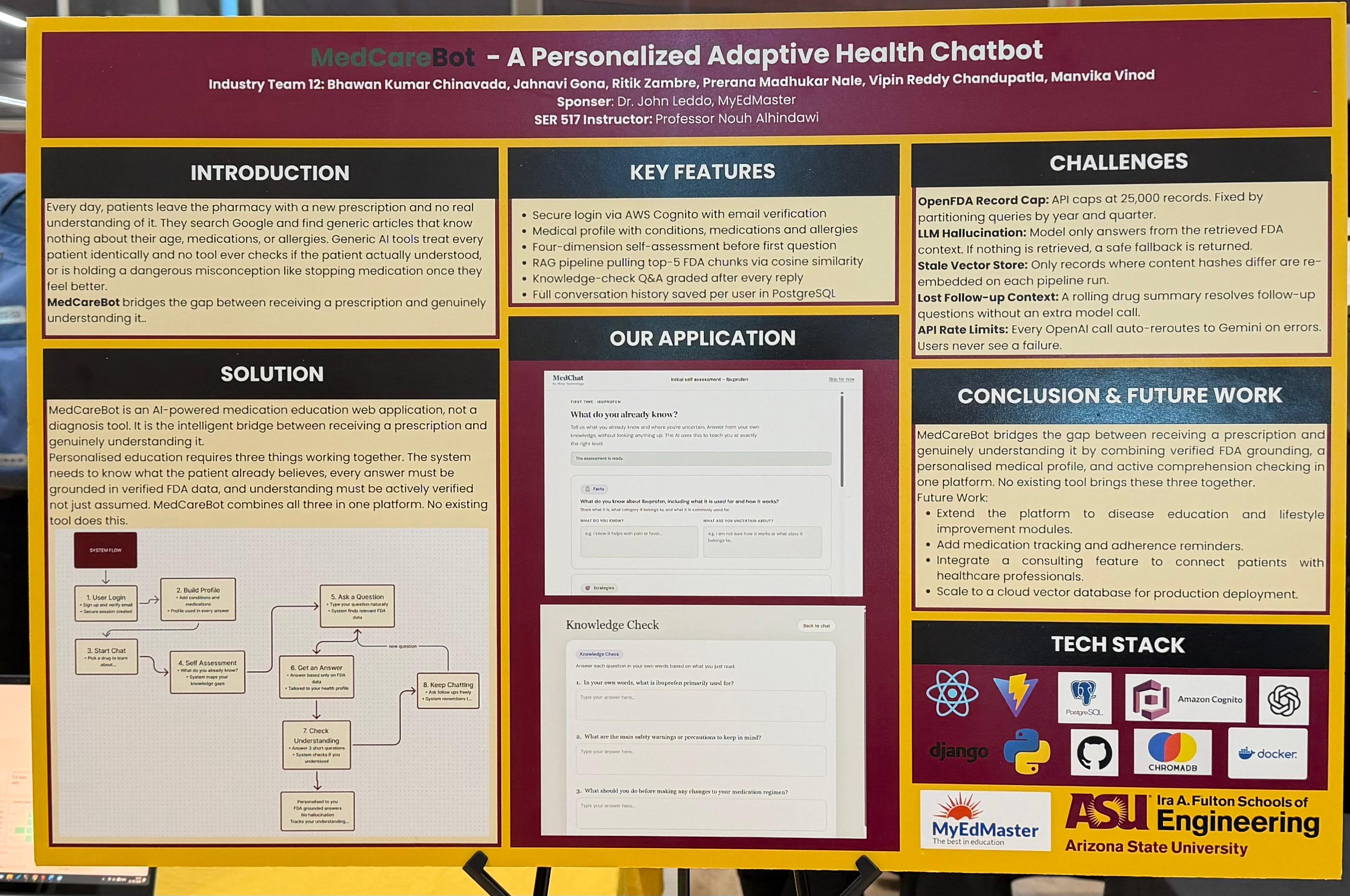 MedCareBot capstone poster